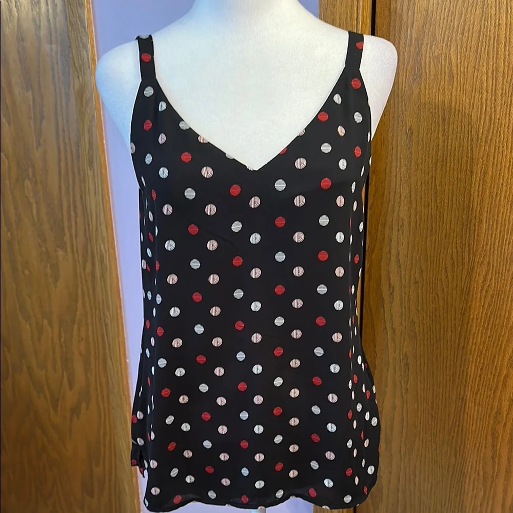 White House Black Market Floral Black and Red reversible Women's Top extra small - Picture 7 of 11
